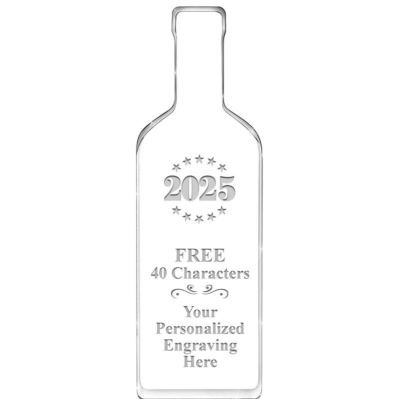 10" WINE BOTTLE ACRYLIC