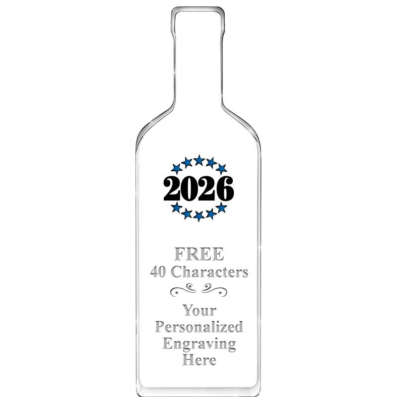 10" WINE BOTTLE ACRYLIC