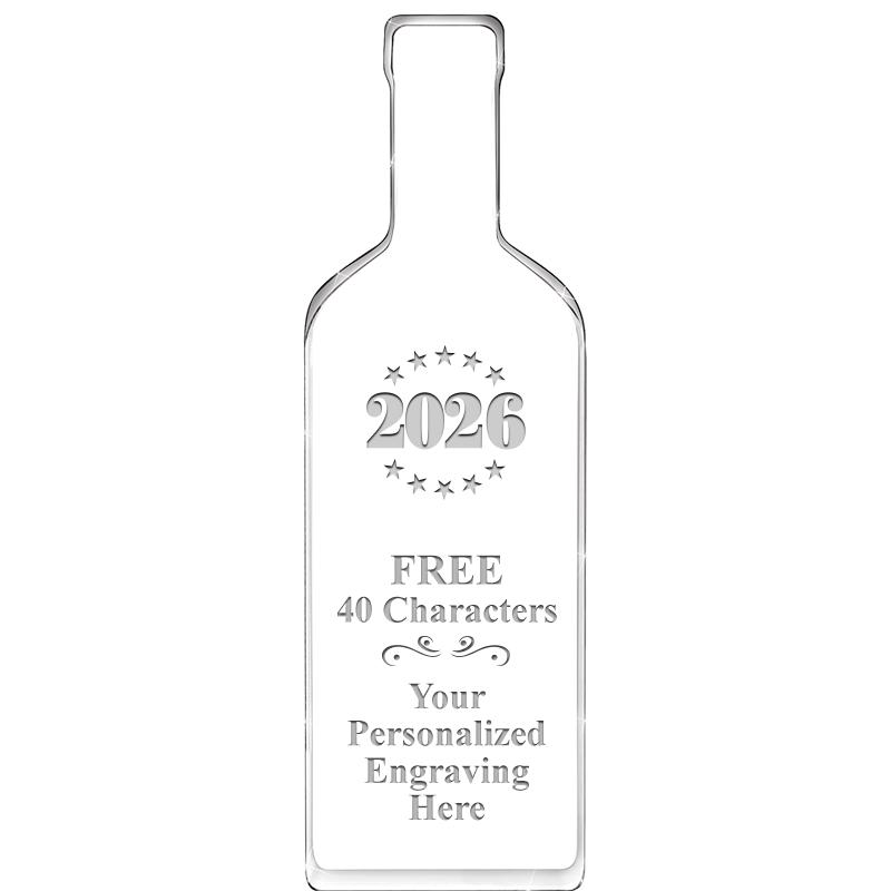 10" WINE BOTTLE ACRYLIC