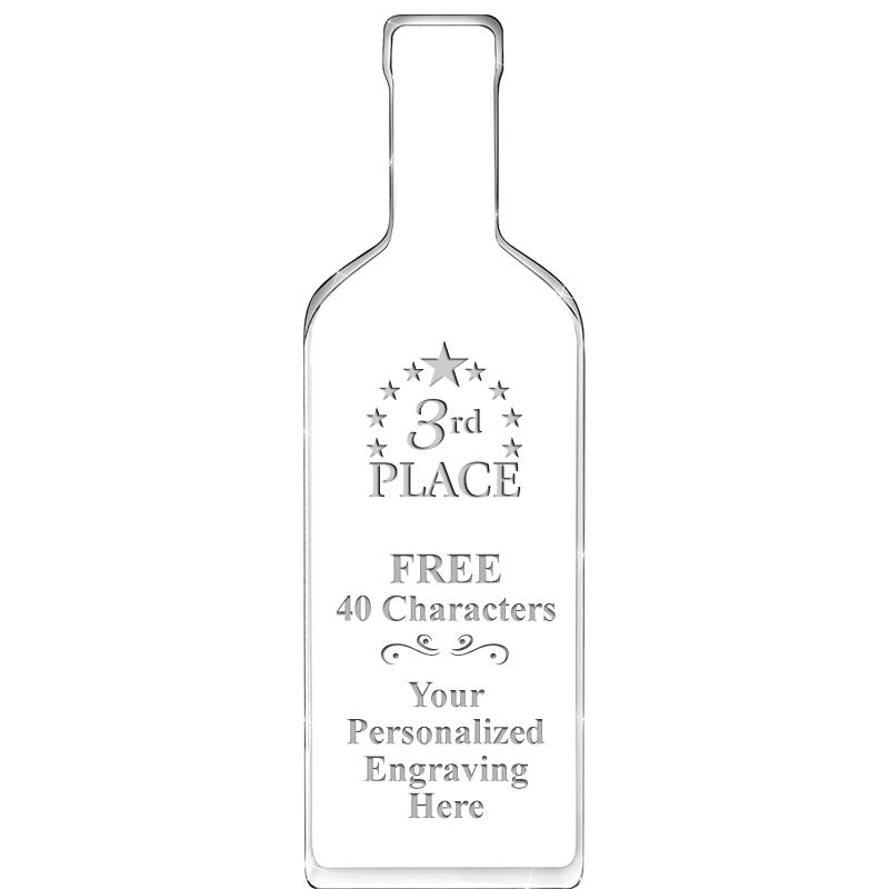 10" WINE BOTTLE ACRYLIC