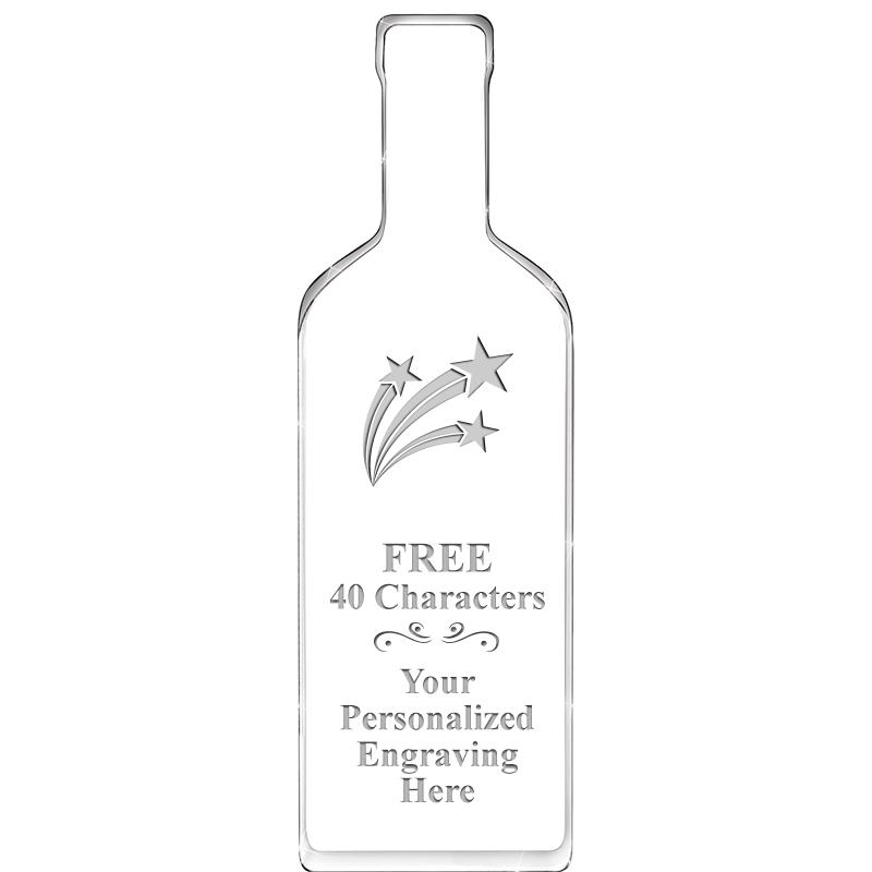 10" WINE BOTTLE ACRYLIC