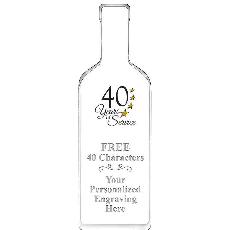 10" WINE BOTTLE ACRYLIC