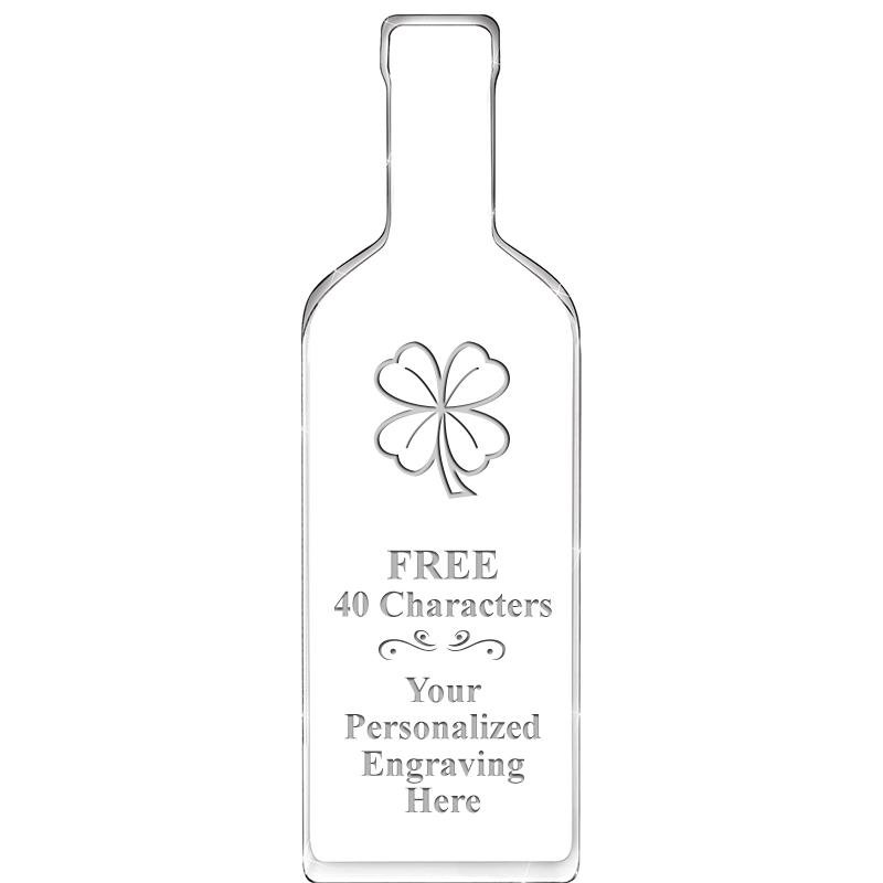 10" WINE BOTTLE ACRYLIC