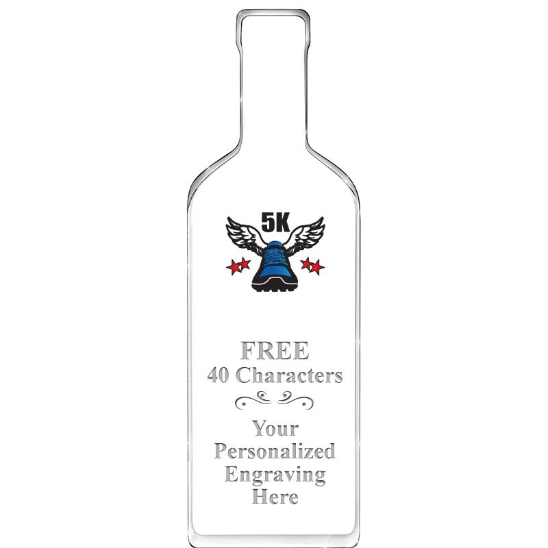 10" WINE BOTTLE ACRYLIC