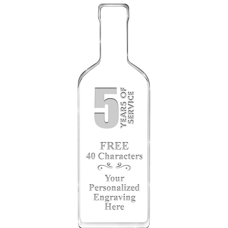 10" WINE BOTTLE ACRYLIC