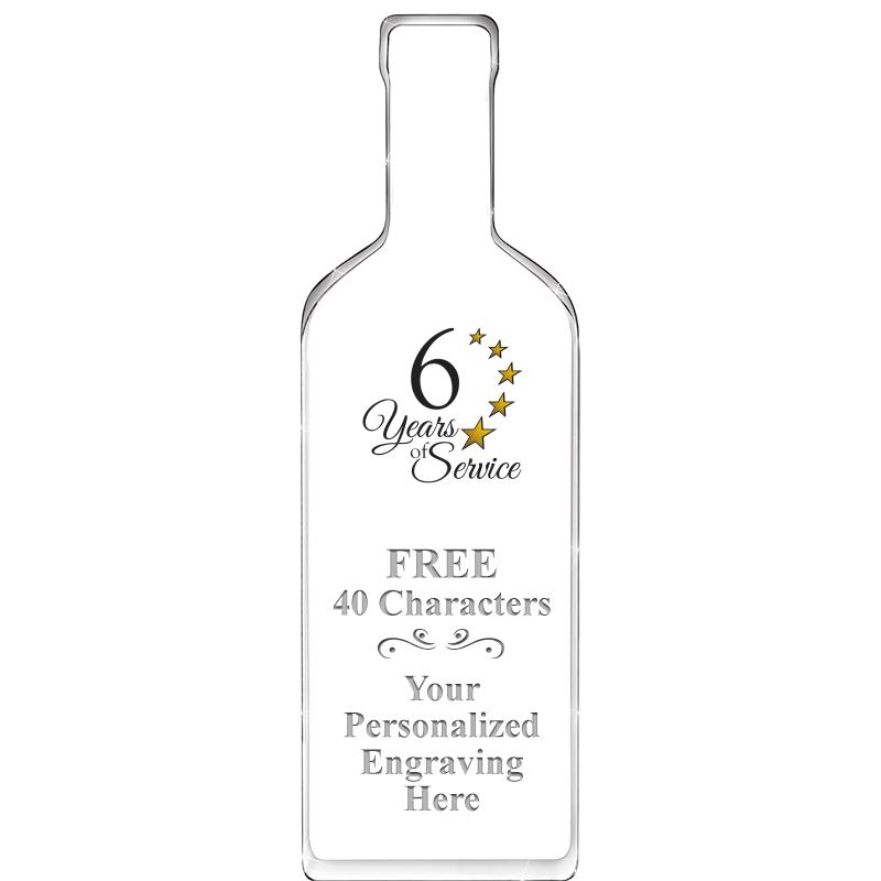 10" WINE BOTTLE ACRYLIC