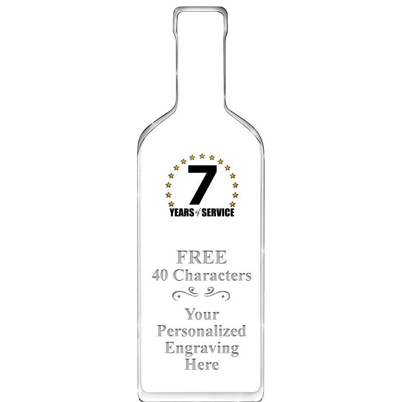 10" WINE BOTTLE ACRYLIC