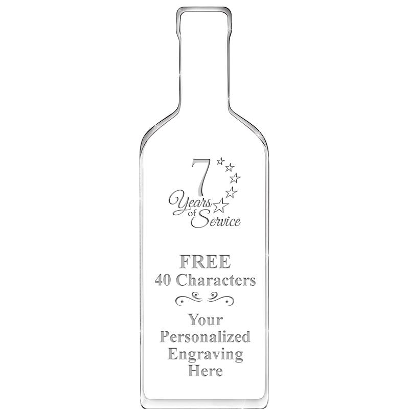 10" WINE BOTTLE ACRYLIC