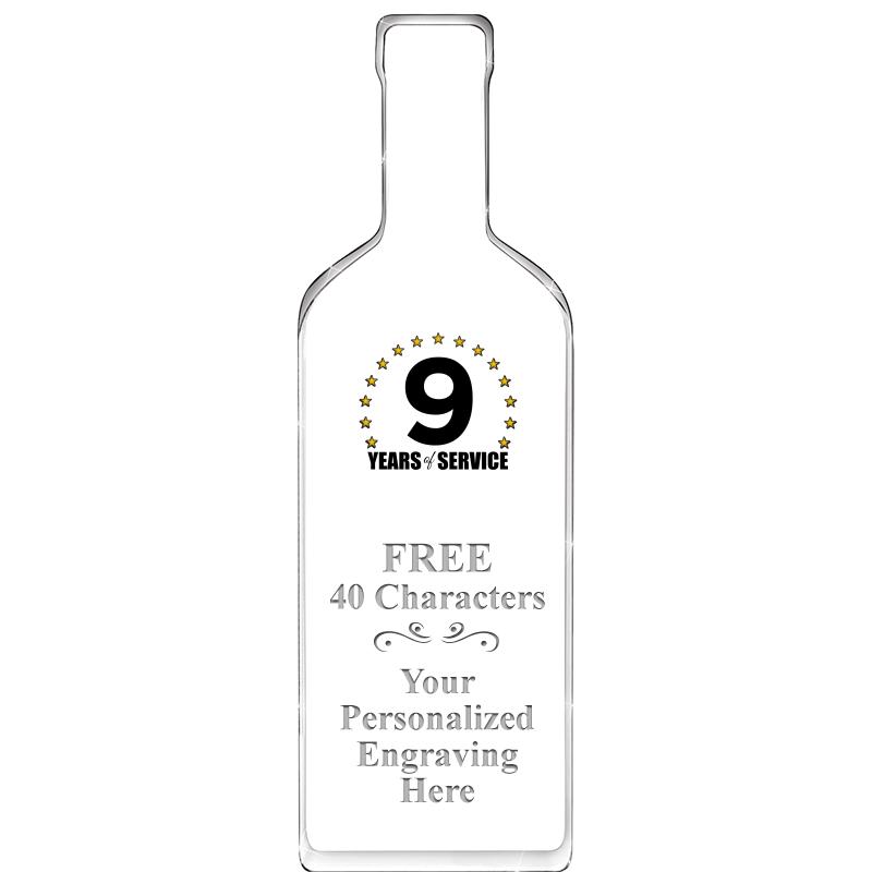 10" WINE BOTTLE ACRYLIC