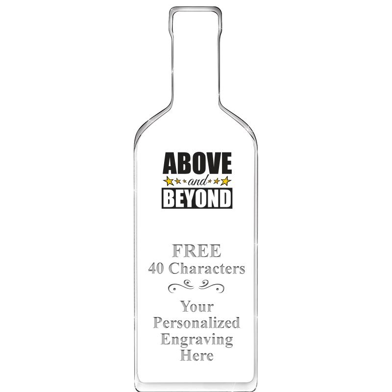 10" WINE BOTTLE ACRYLIC