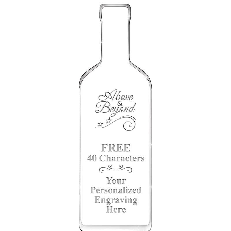 10" WINE BOTTLE ACRYLIC