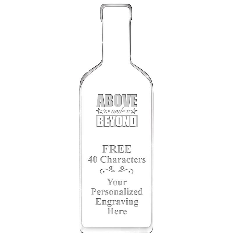 10" WINE BOTTLE ACRYLIC