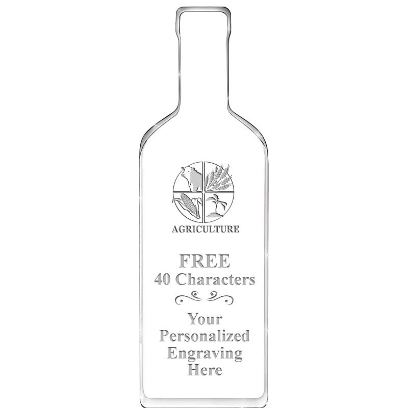 10" WINE BOTTLE ACRYLIC