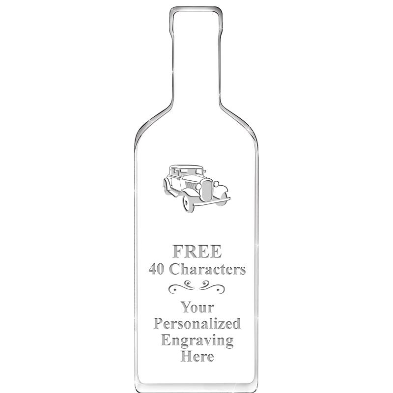 10" WINE BOTTLE ACRYLIC