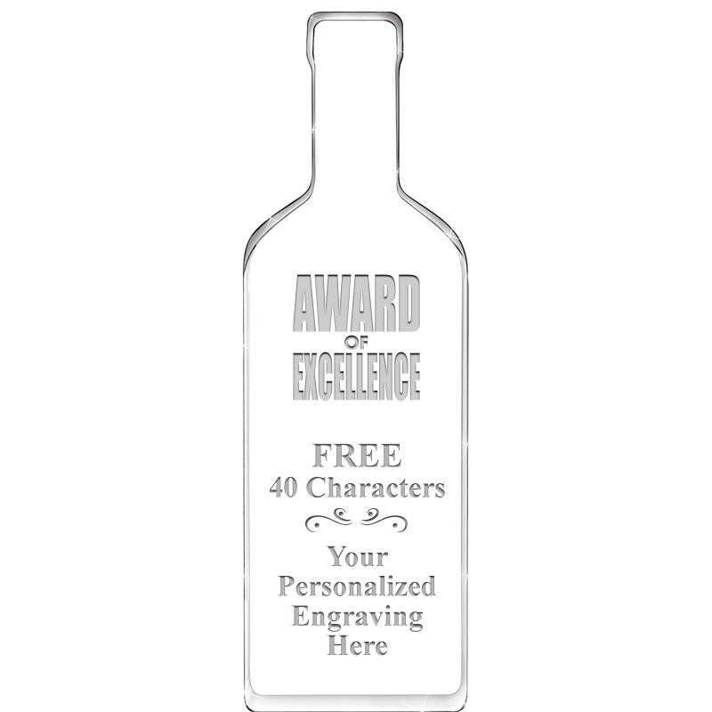 10" WINE BOTTLE ACRYLIC