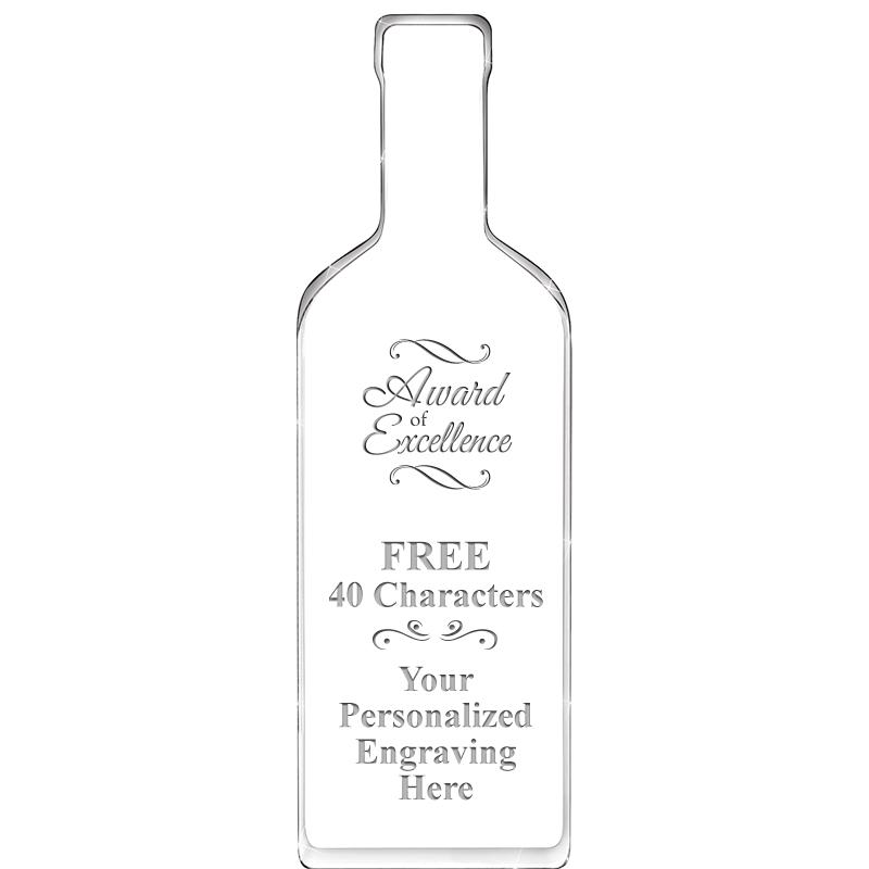 10" WINE BOTTLE ACRYLIC