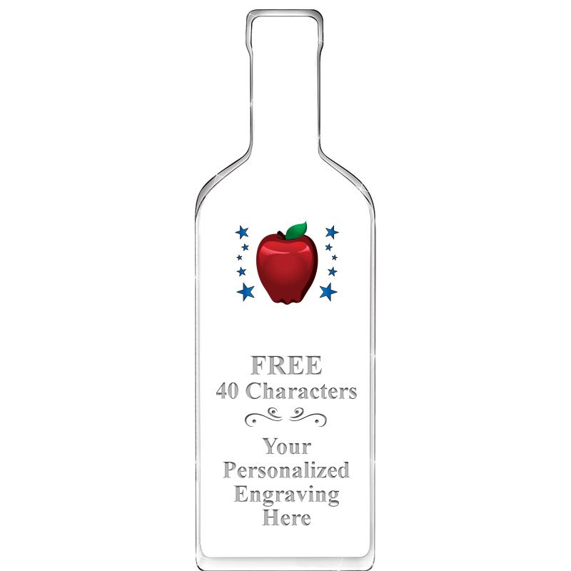 10" WINE BOTTLE ACRYLIC