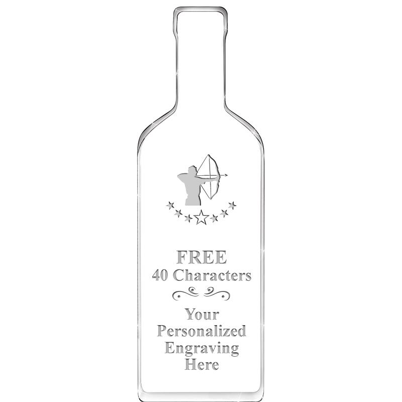 10" WINE BOTTLE ACRYLIC