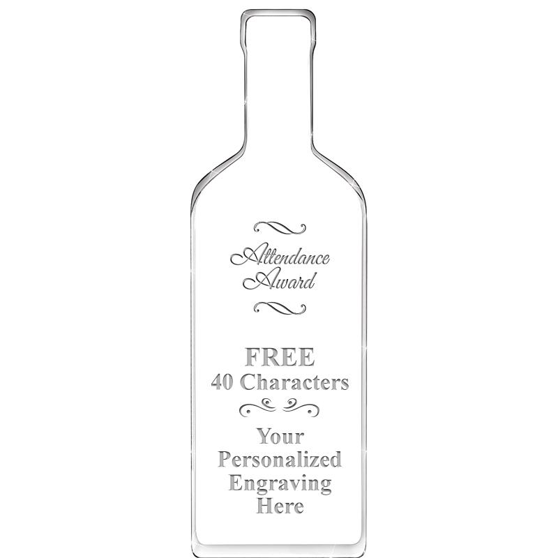 10" WINE BOTTLE ACRYLIC