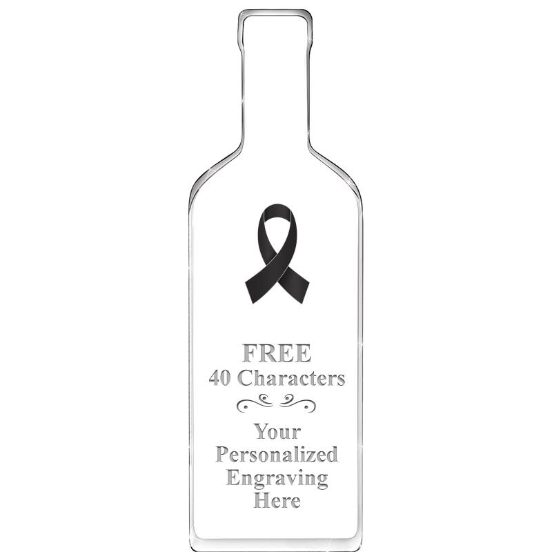 10" WINE BOTTLE ACRYLIC