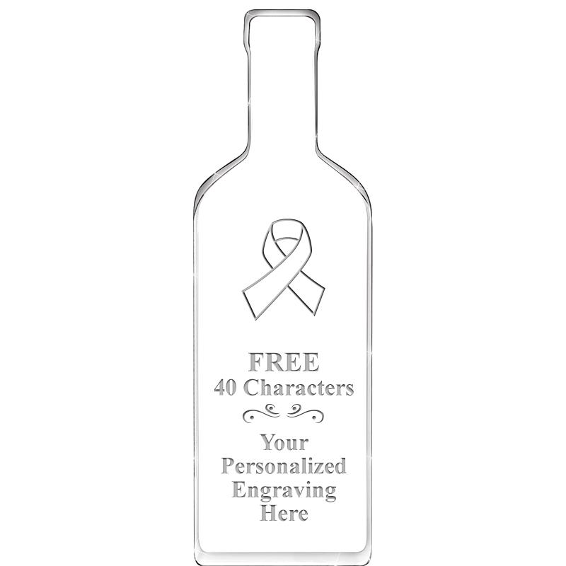 10" WINE BOTTLE ACRYLIC