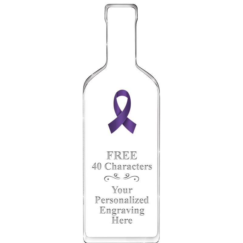 10" WINE BOTTLE ACRYLIC