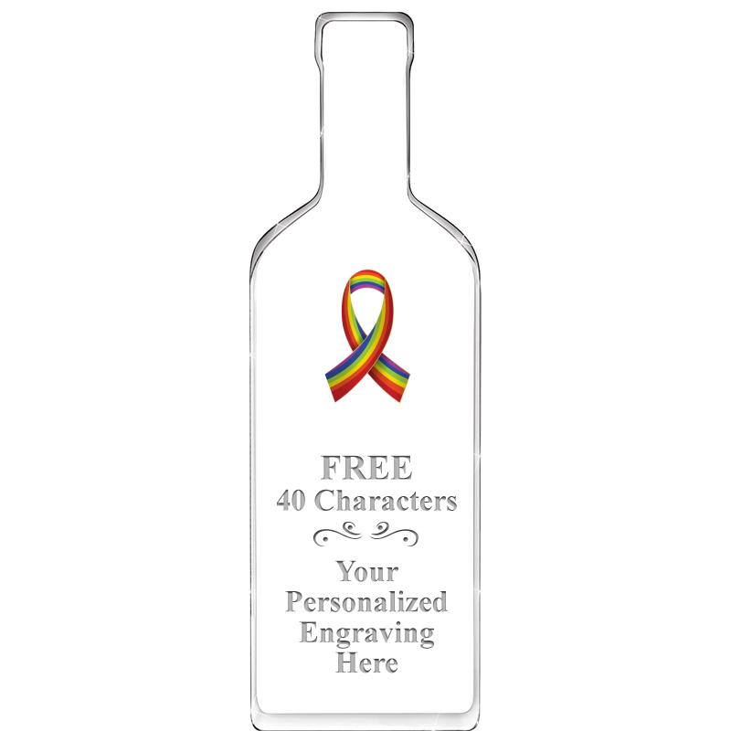 10" WINE BOTTLE ACRYLIC