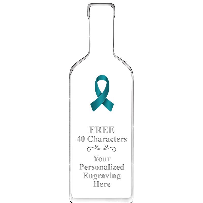 10" WINE BOTTLE ACRYLIC