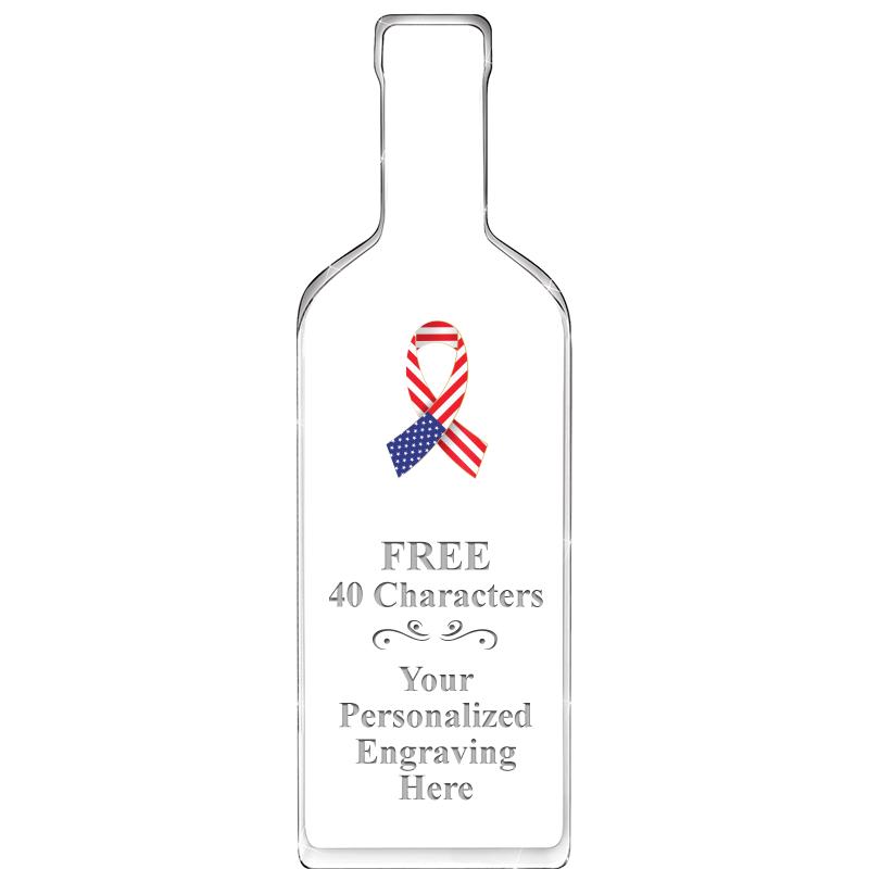 10" WINE BOTTLE ACRYLIC