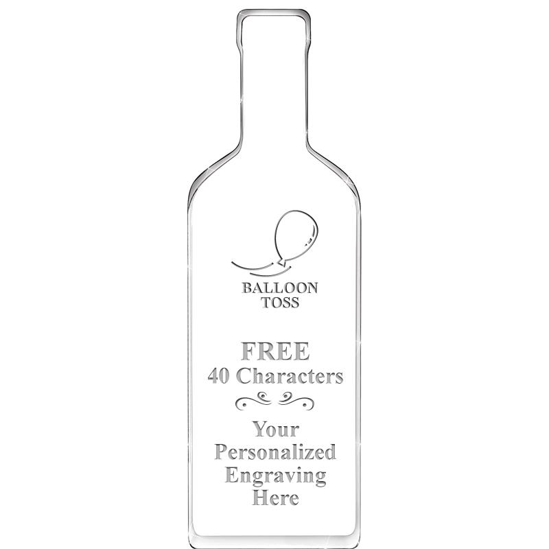 10" WINE BOTTLE ACRYLIC