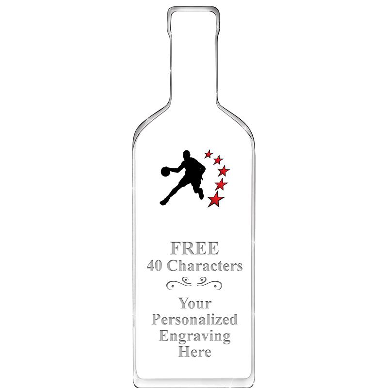 10" WINE BOTTLE ACRYLIC