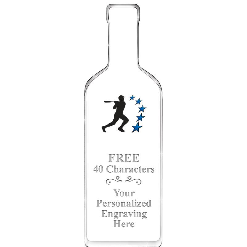 10" WINE BOTTLE ACRYLIC