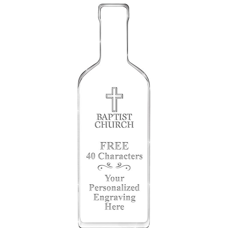 10" WINE BOTTLE ACRYLIC