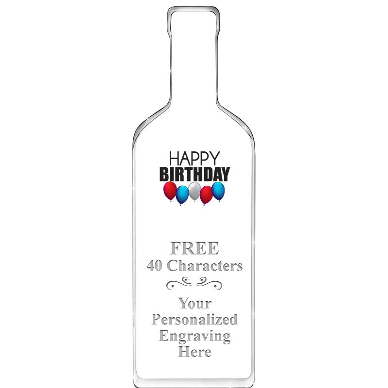 10" WINE BOTTLE ACRYLIC