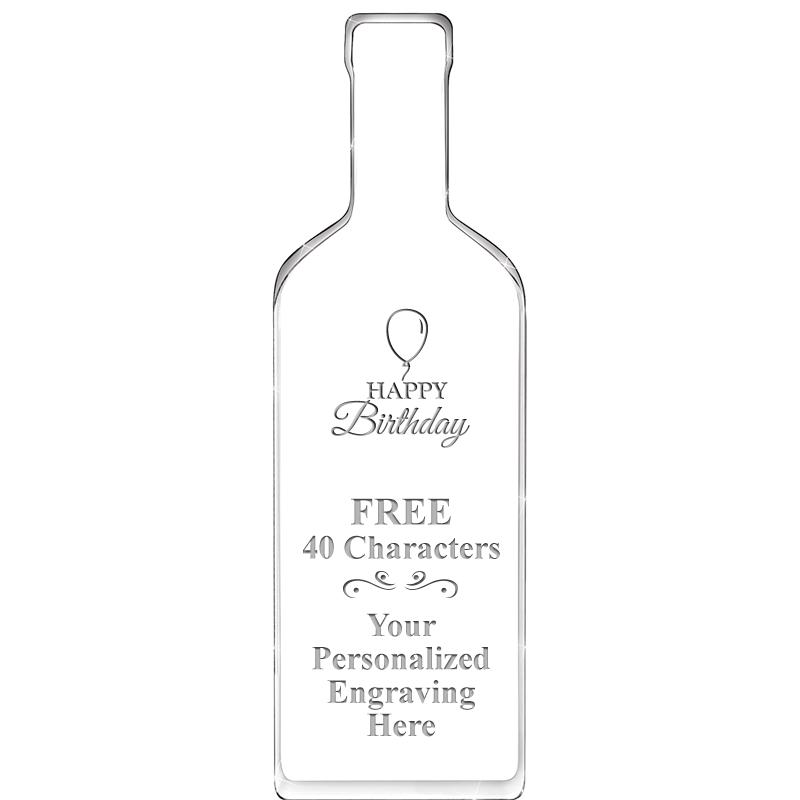 10" WINE BOTTLE ACRYLIC