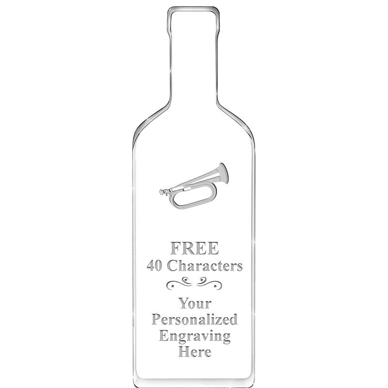 10" WINE BOTTLE ACRYLIC