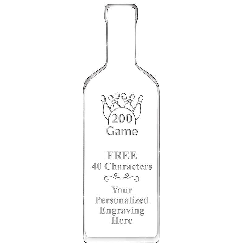 10" WINE BOTTLE ACRYLIC