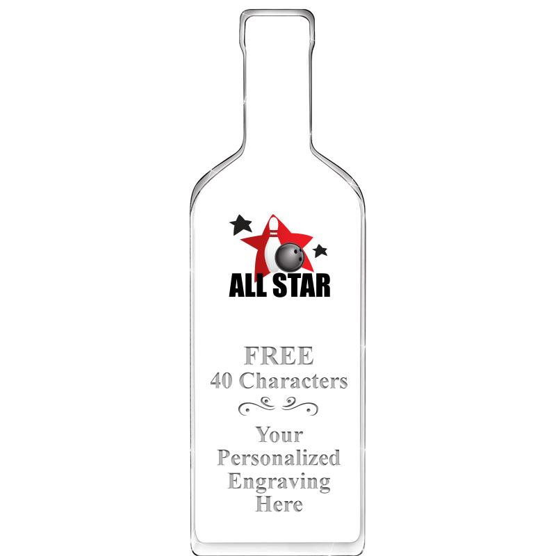 10" WINE BOTTLE ACRYLIC