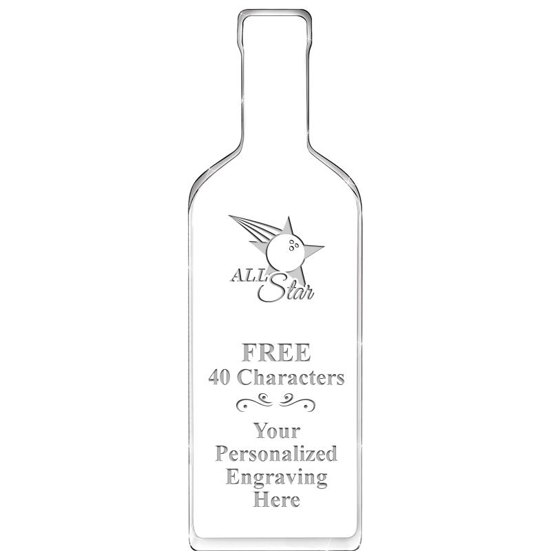 10" WINE BOTTLE ACRYLIC