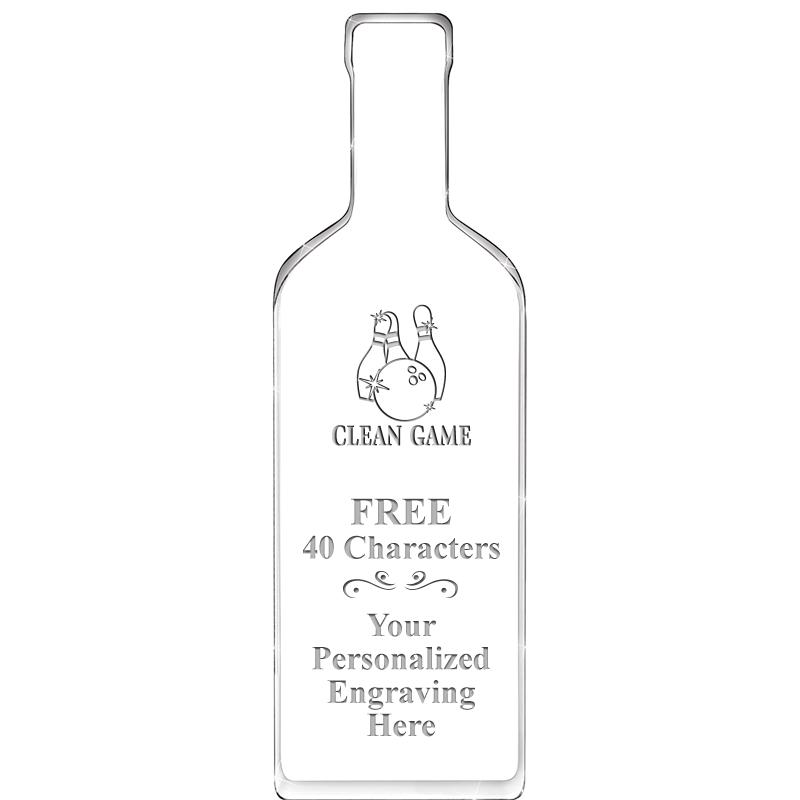 10" WINE BOTTLE ACRYLIC