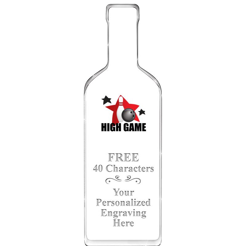 10" WINE BOTTLE ACRYLIC