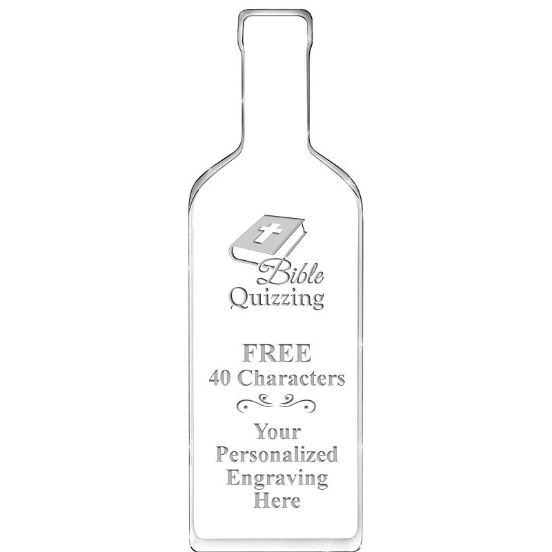 10" WINE BOTTLE ACRYLIC