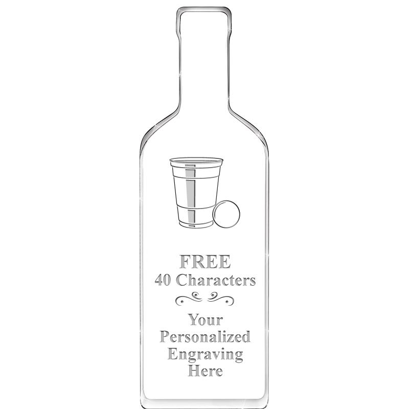 10" WINE BOTTLE ACRYLIC