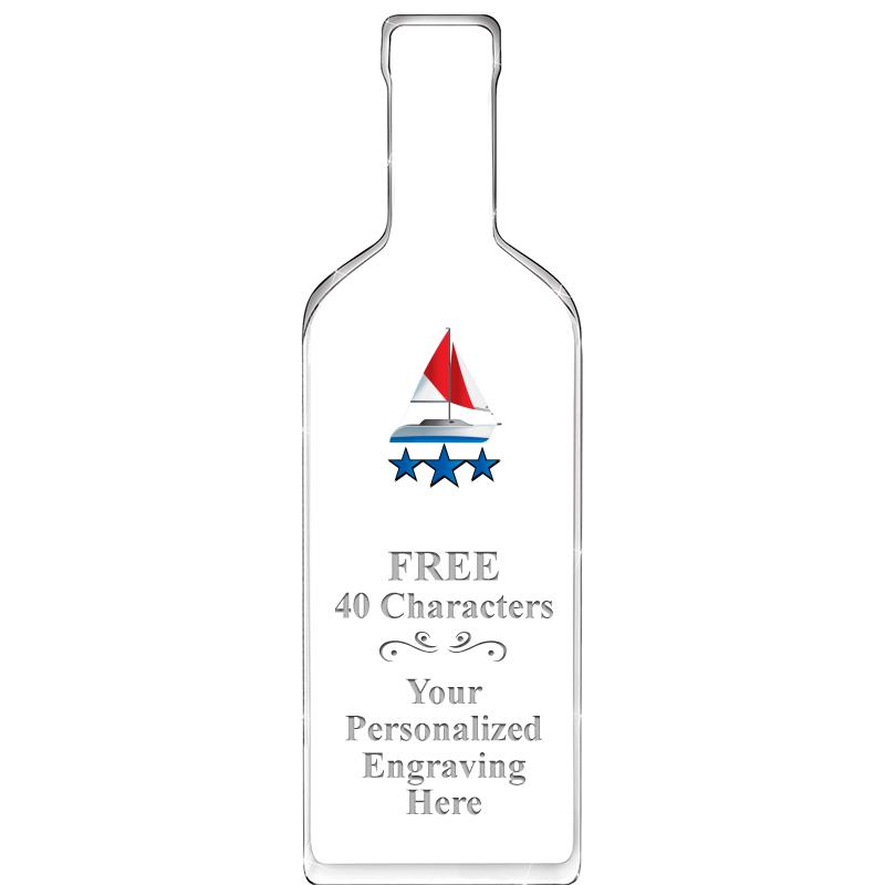 10" WINE BOTTLE ACRYLIC