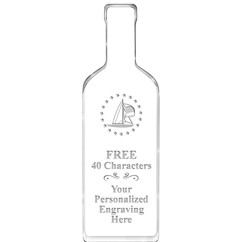 10" WINE BOTTLE ACRYLIC