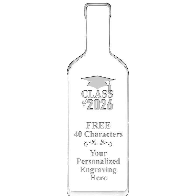 10" WINE BOTTLE ACRYLIC