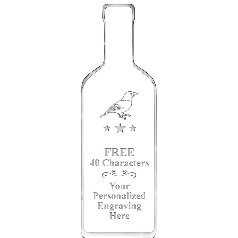 10" WINE BOTTLE ACRYLIC