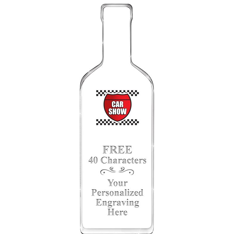 10" WINE BOTTLE ACRYLIC