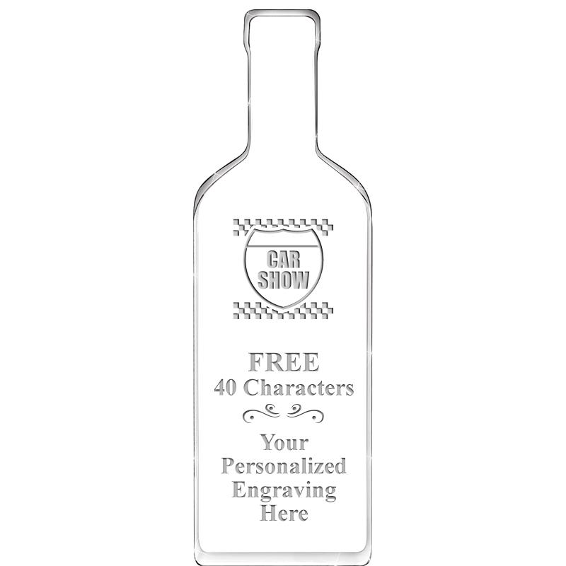 10" WINE BOTTLE ACRYLIC