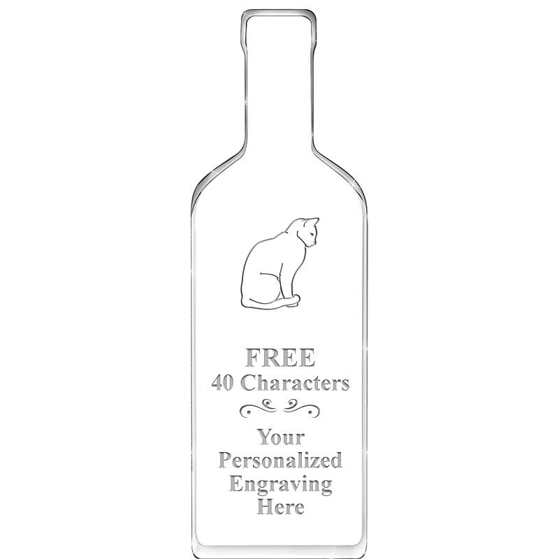 10" WINE BOTTLE ACRYLIC